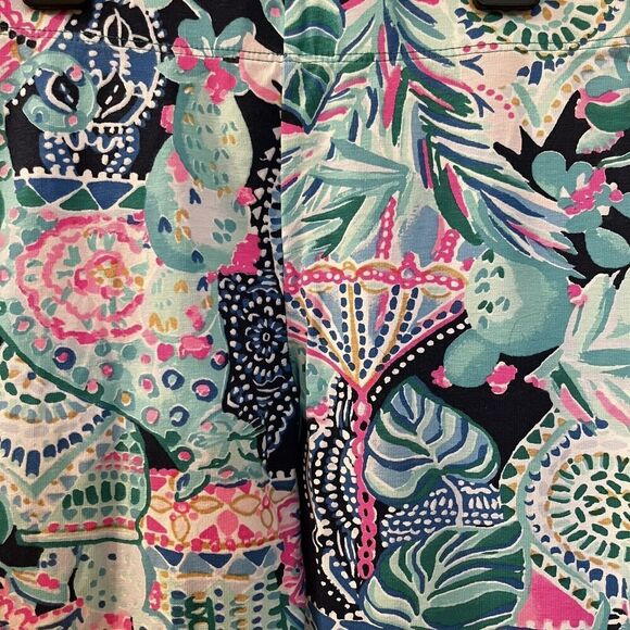 Lilly Pulitzer Maia Leggings Pants Lookin Sharp Pull On Girls Size Medium 8-10 - Picture 5 of 11